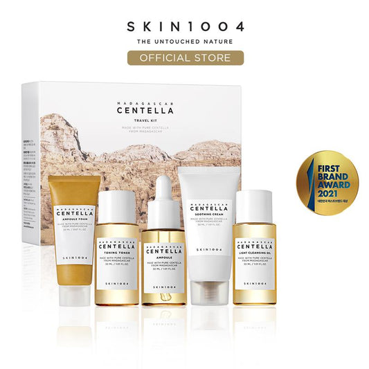 [SKIN1004 Official Shop] Madagascar Centella Travel Kit - Moisturizing Gentle Skincare Kit for Deep Cleansing, Foam, Soothing Cream