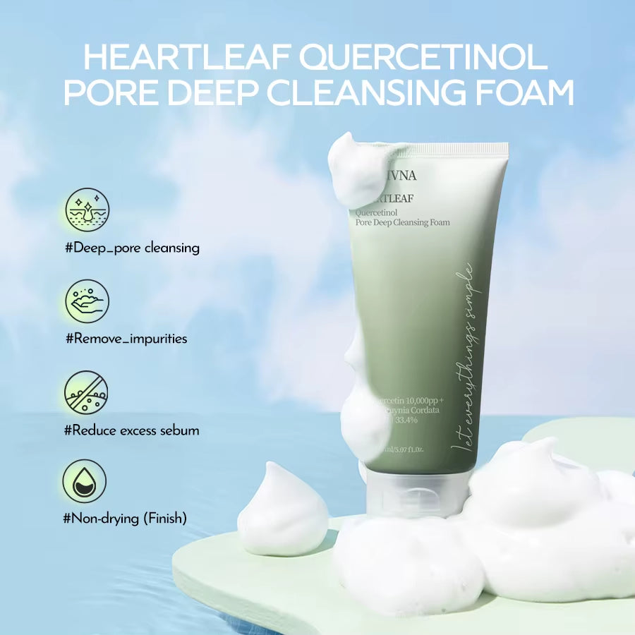 Sanlivna Korean Skincare Heartleaf 3-Piece Set - Soothing Cleanse & Pore Care with Quercetin
